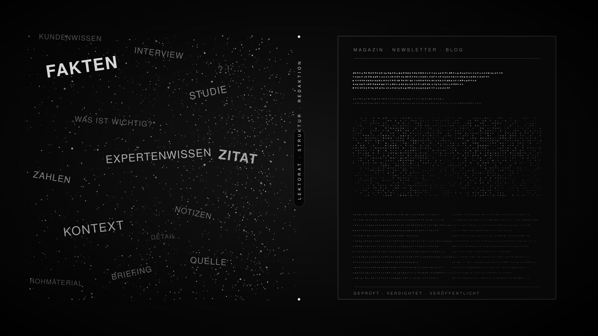 Oliver Krüth als digitales Partikelporträt – Redaktion, Content und KI-gestützte Medienproduktion